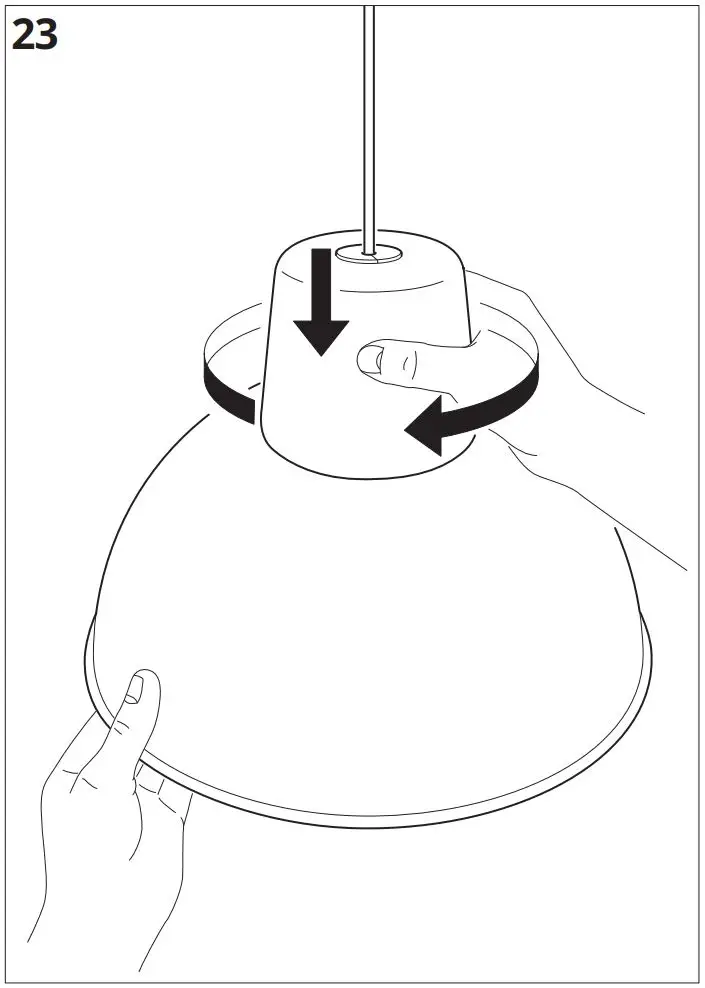 IKEA 704.071.24 SKURUP loft lampe Morkegron Instruction Manual - Installation 23