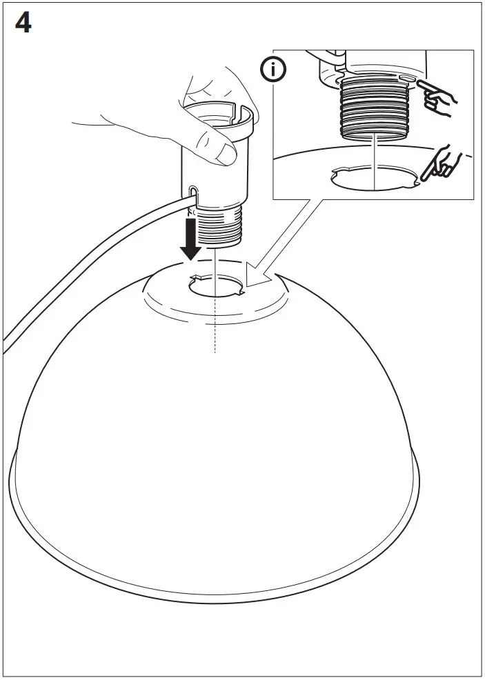 IKEA 704.071.24 SKURUP loft lampe Morkegron Instruction Manual - Installation 4