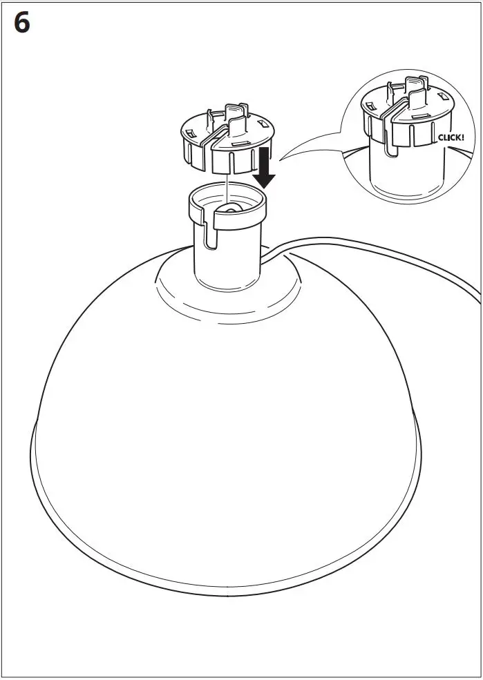 IKEA 704.071.24 SKURUP loft lampe Morkegron Instruction Manual - Installation 6