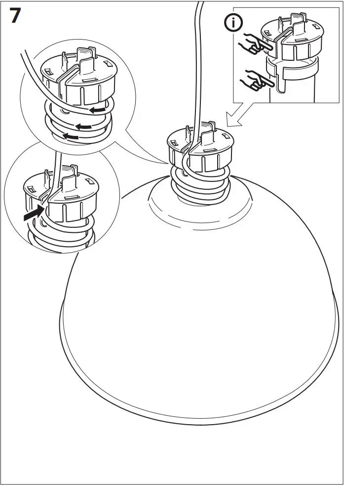 IKEA 704.071.24 SKURUP loft lampe Morkegron Instruction Manual - Installation 7