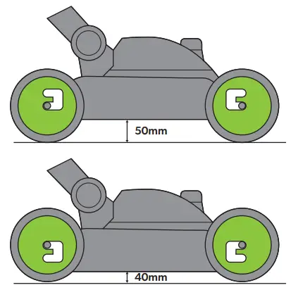 Gtech SLM50 Cordless Small Lawnmower - Adjusting 3