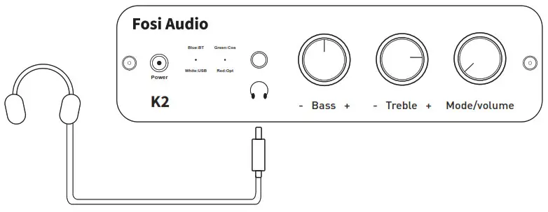 Fosi Audio DAC K2 Gaming DAC Headphone Amplifier with Treble and Bass- PC Windows for example 2