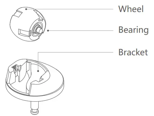 Dongguan Zhike Intelligent Science Technology ZK902A Vacuum Cleaner- Universal wheel