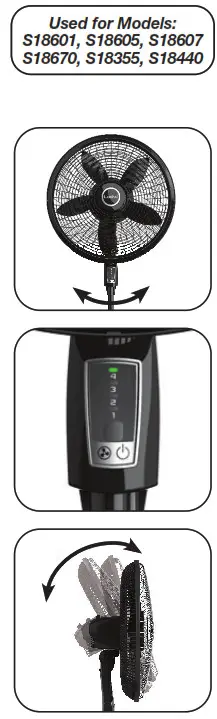 Lasko S18601 18 Inch Adjustable Pedestal Fan - fig