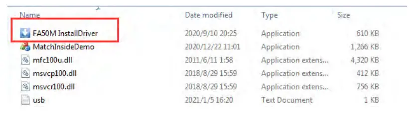ZKTECO FA50 USB Cable FIG 3