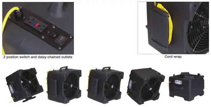 Power-Flite Commercial Axial Fan Standard F5 - Operating Positions