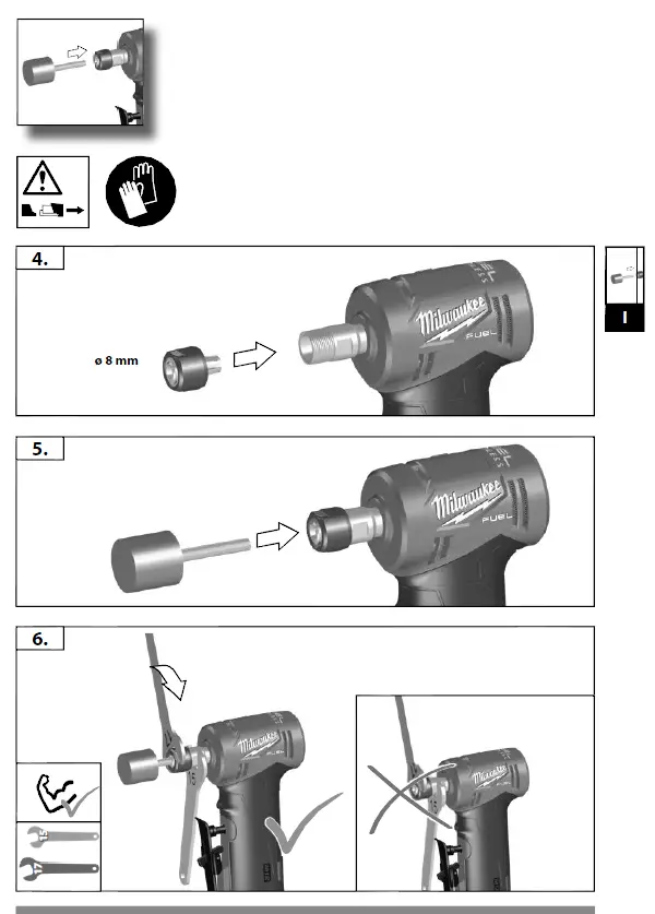 milwaukee- M12FDGA-0 -12V 4.0 Ah & -2.0Ah Li-Ion -RedLithium -Brushless- Cordless- Angled -Die -Grinder -4