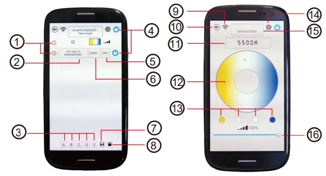 Linkstar LES 2000TD Bi Color LED Lamp Dimmable Lighting - WiFi Apps operation