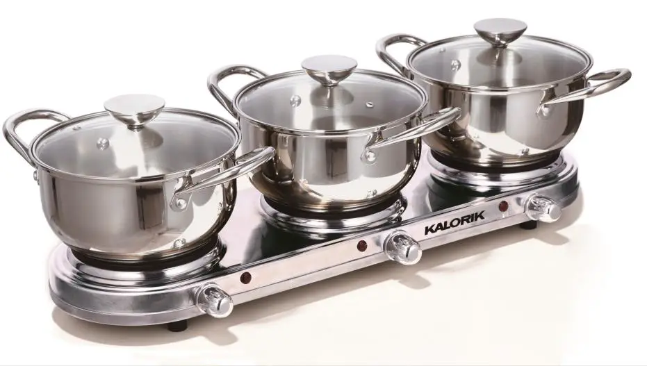 KALORIK EKP 47828 Triple Burner Buffet Server Set - Cover