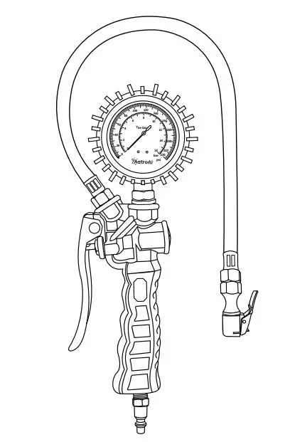 AstroAI ACTGHMBK 230 PSI Tire Inflator Gauge