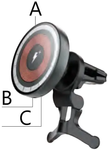 Shenzhen Xiaojiu Technology C16 Transparent Magnetic Wireless Car Charger A