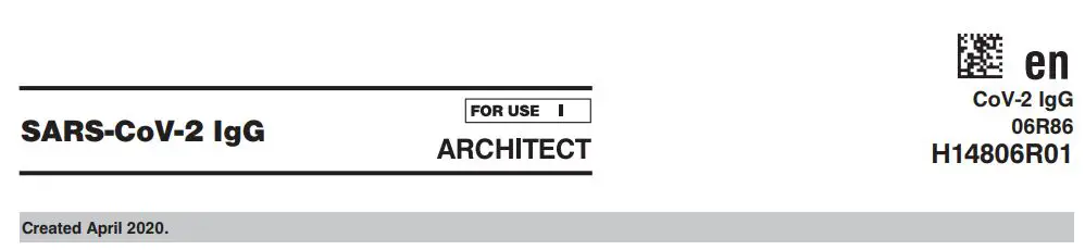 Abbott Architect SARS-CoV-2 lgG User Guide