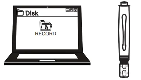 AKALULI V90 32GB Digital Voice Recorder - Twist the pen body