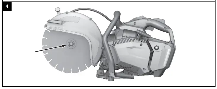 Fitting a cut-off wheel