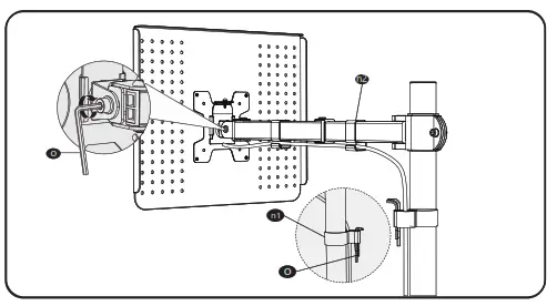 ALI Laptop Tray Desk Mount Installation Grommet Hole InstallatioMonitor Mount InstallationMonitor Mount Installation11ghten the ghten the 1n