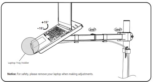 ALI Laptop Tray Desk Mount Installation Grommet Hole InstallatioMonitor Mount InstallationMonitor Mount Installation11ghten the ghten the ghten the