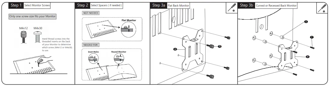 ALI Laptop Tray Desk Mount Installation Grommet Hole InstallatioMonitor Mount InstallationMonitor Mount Installation11n