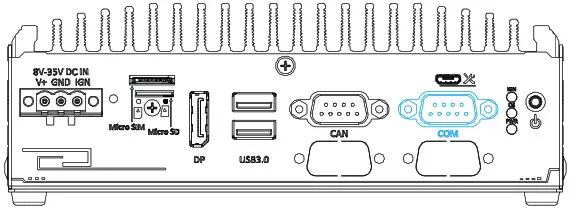neousys NRU 52S Jetson Xavier NX Ruggedized Edge AI Computer - COM Port