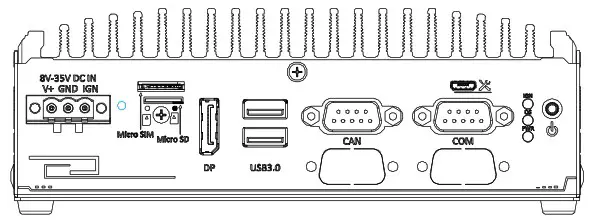 neousys NRU 52S Jetson Xavier NX Ruggedized Edge AI Computer - Force Recovery Button