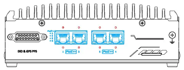 neousys NRU 52S Jetson Xavier NX Ruggedized Edge AI Computer - IEEE 802 3at Power over Ethernet Port