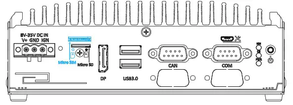 neousys NRU 52S Jetson Xavier NX Ruggedized Edge AI Computer - Micro SIM Slot 1