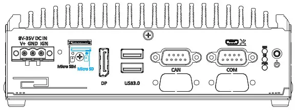 neousys NRU 52S Jetson Xavier NX Ruggedized Edge AI Computer - Micro SIM Slot 2