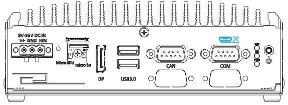 neousys NRU 52S Jetson Xavier NX Ruggedized Edge AI Computer - MicroUSB Port