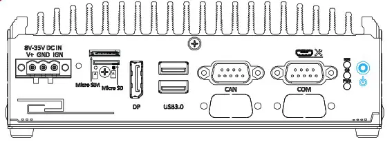 neousys NRU 52S Jetson Xavier NX Ruggedized Edge AI Computer -Power Button