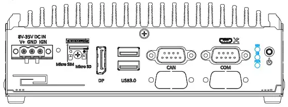 neousys NRU 52S Jetson Xavier NX Ruggedized Edge AI Computer - System Status LED
