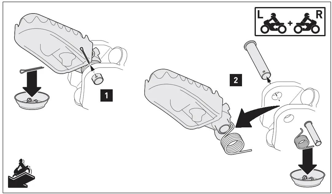 SW-MOTECH FRS.06.112.10200 EVO Footrest Kit for Yamaha Tenere 700 - MONTAGI