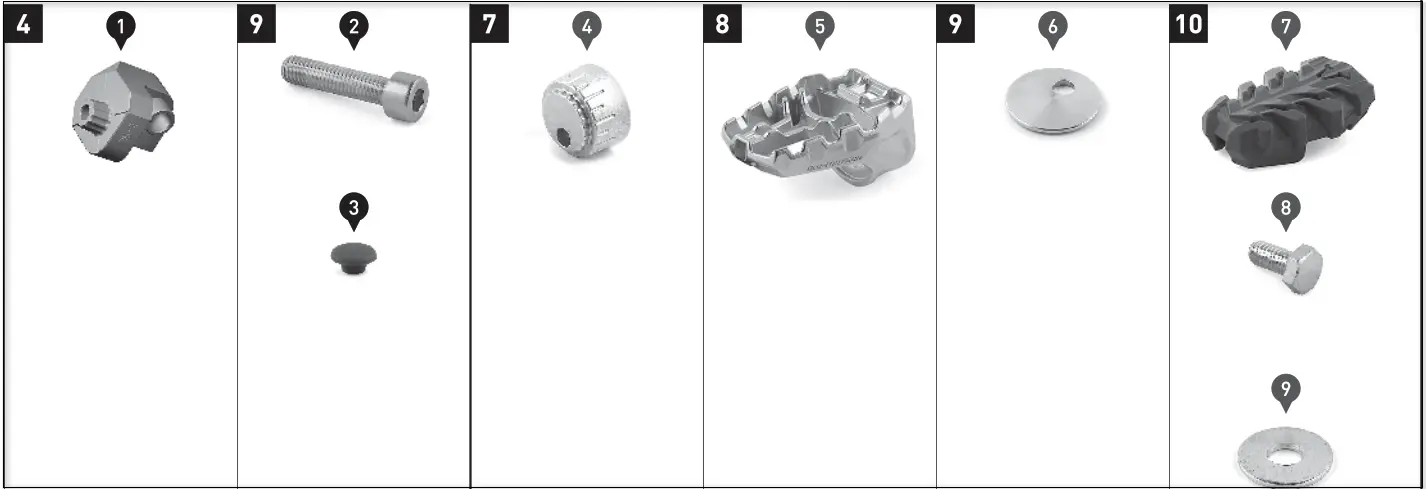 SW-MOTECH FRS.06.112.10200 EVO Footrest Kit for Yamaha Tenere 700