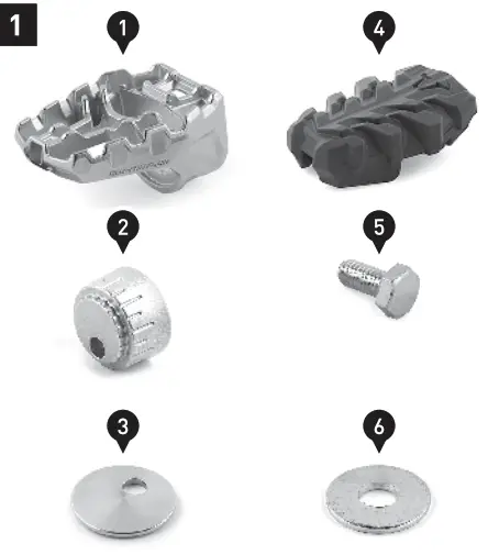 SW-MOTECH FRS.06.112.10200 EVO Footrest Kit for Yamaha Tenere 702