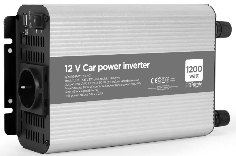 gembird EG-PWC1200-01 1200W 12V Car Power Inverter -