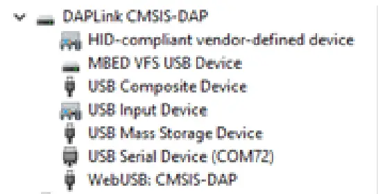 Device Manager - CMSIS-DAP 
