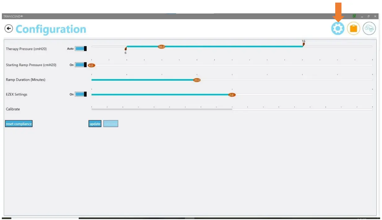 transcend 505000 Micro Smallest and Lightest Travel CPAP - setting 8