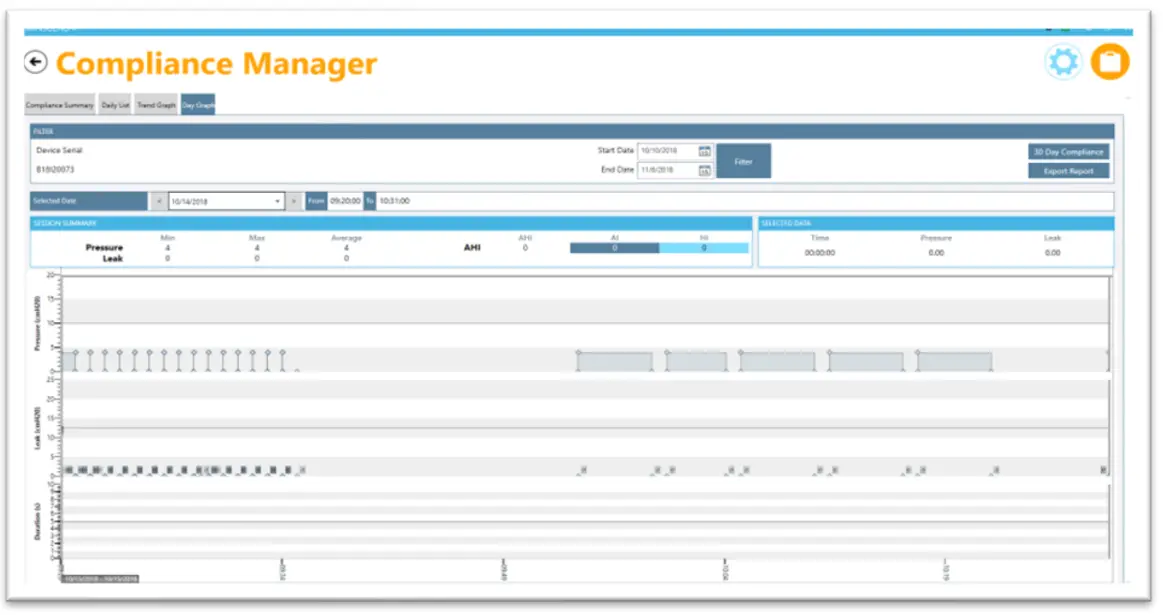 transcend 505000 Micro Smallest and Lightest Travel CPAP - setting