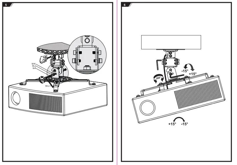 AiSENS-CP03TSR-127-Projector-Ceiling-Mount-3
