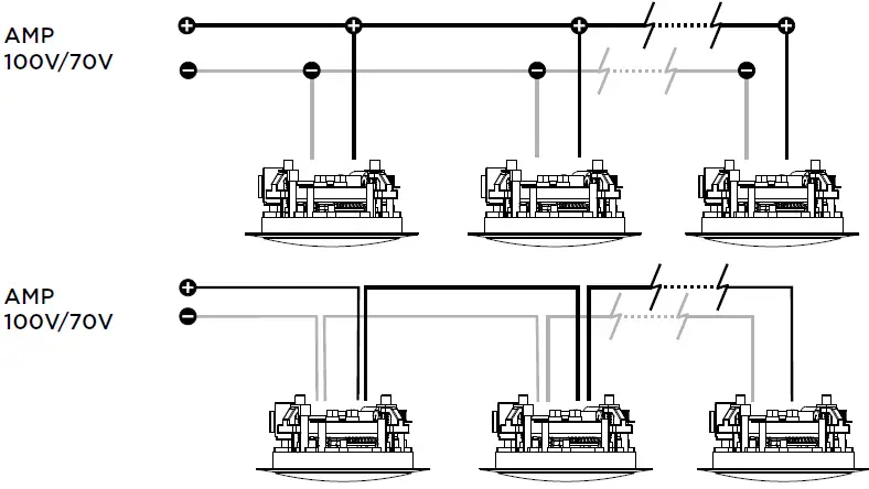 FOCAL 100-T Series Ceiling 2 Way Coaxial Loudspeaker 01