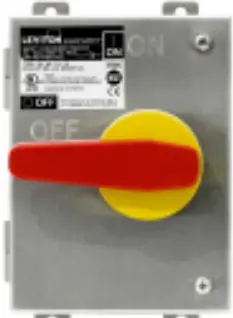LEVITON MDS3-AC Power Switch Safety Disconnect Switch with Factory Installed Auxiliary-fig1