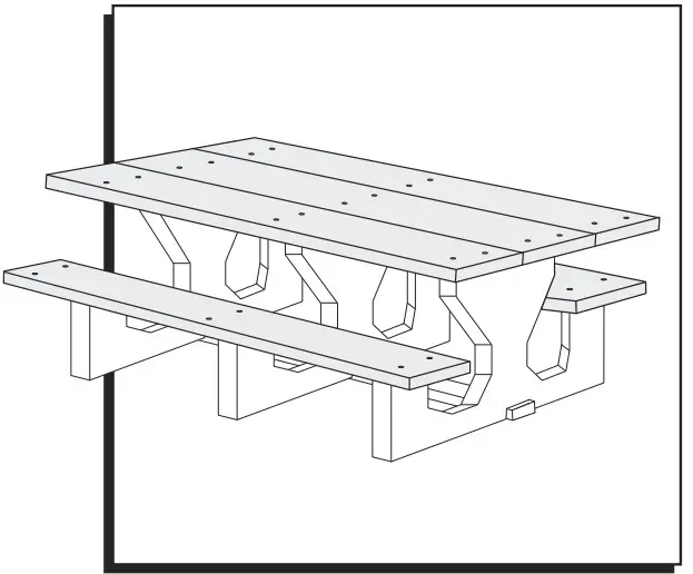 ULINE Rectangular Picnic Table -