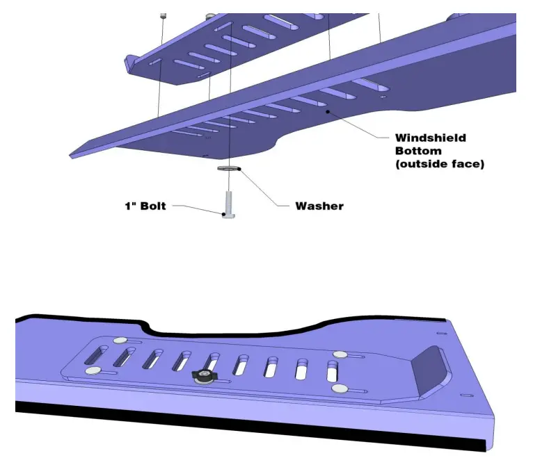 FALCON RIDGE BC 3400 WD05 Bobcat 3400 Aero Vent Polycarbonate Windshield-fig2
