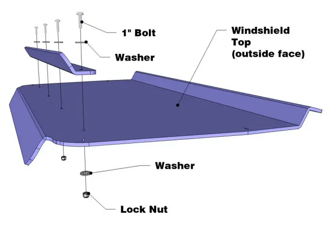FALCON RIDGE BC 3400 WD05 Bobcat 3400 Aero Vent Polycarbonate Windshield-fig3