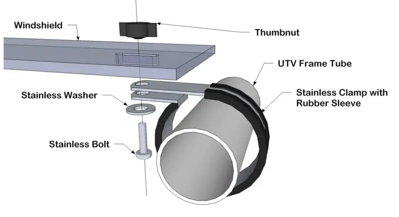 FALCON RIDGE BC 3400 WD05 Bobcat 3400 Aero Vent Polycarbonate Windshield-fig4