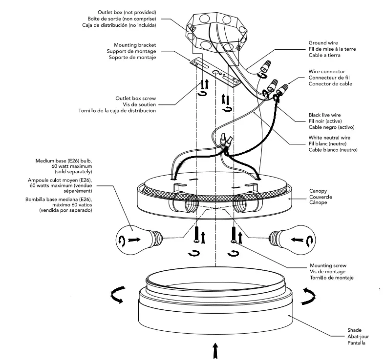 globe-Belamy-Light-Matte-Black-Flush-Mount-with-Inner-Frosted-Acrylic-Shade-2