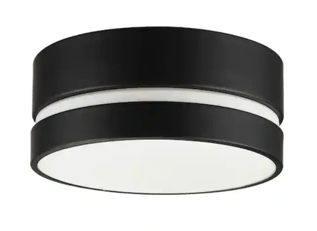 globe-Belamy-Light-Matte-Black-Flush-Mount-with-Inner-Frosted-Acrylic-Shade