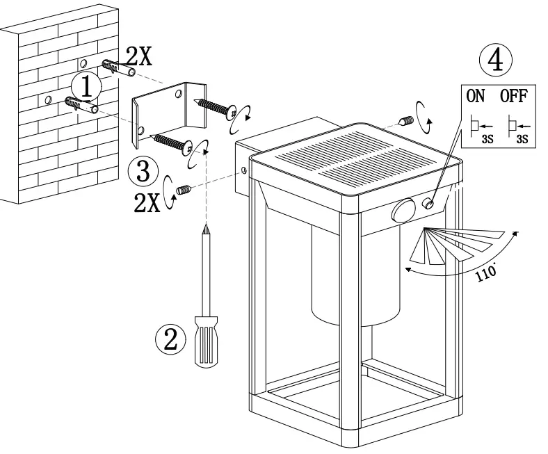 ENDON 96928 Hallam LED 1 Light Outdoor Wall Light