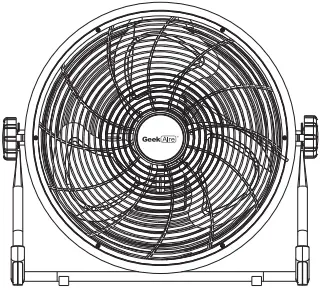 Geek Aire CF2 Cordless 16 in. Variable Speed Floor Fan A02