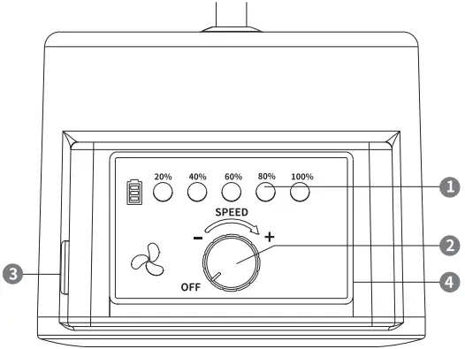 Geek Aire CF2 Cordless 16 in. Variable Speed Floor Fan A05