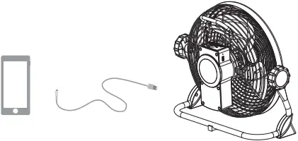 Geek Aire CF2 Cordless 16 in. Variable Speed Floor Fan A06