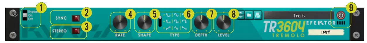 KUASSA Efektor TR3604 Tremolo Chorus Guitar Effect fig 15